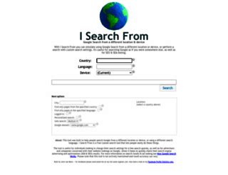 google other countries search|I Search From: custom location, language, device.